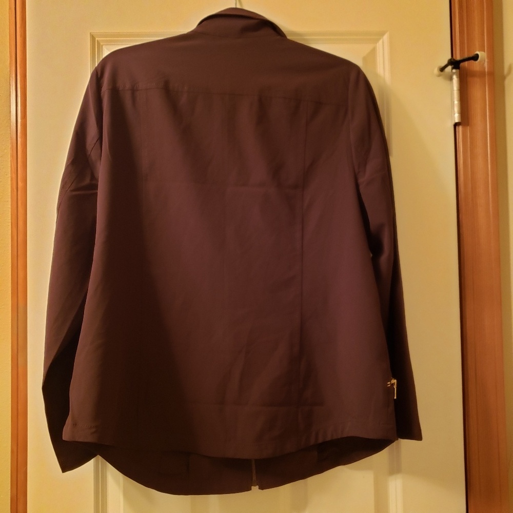 Chicos Zenergy Neema Ruched Brown jacket size 2 - Picture 8 of 8